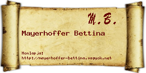 Mayerhoffer Bettina névjegykártya